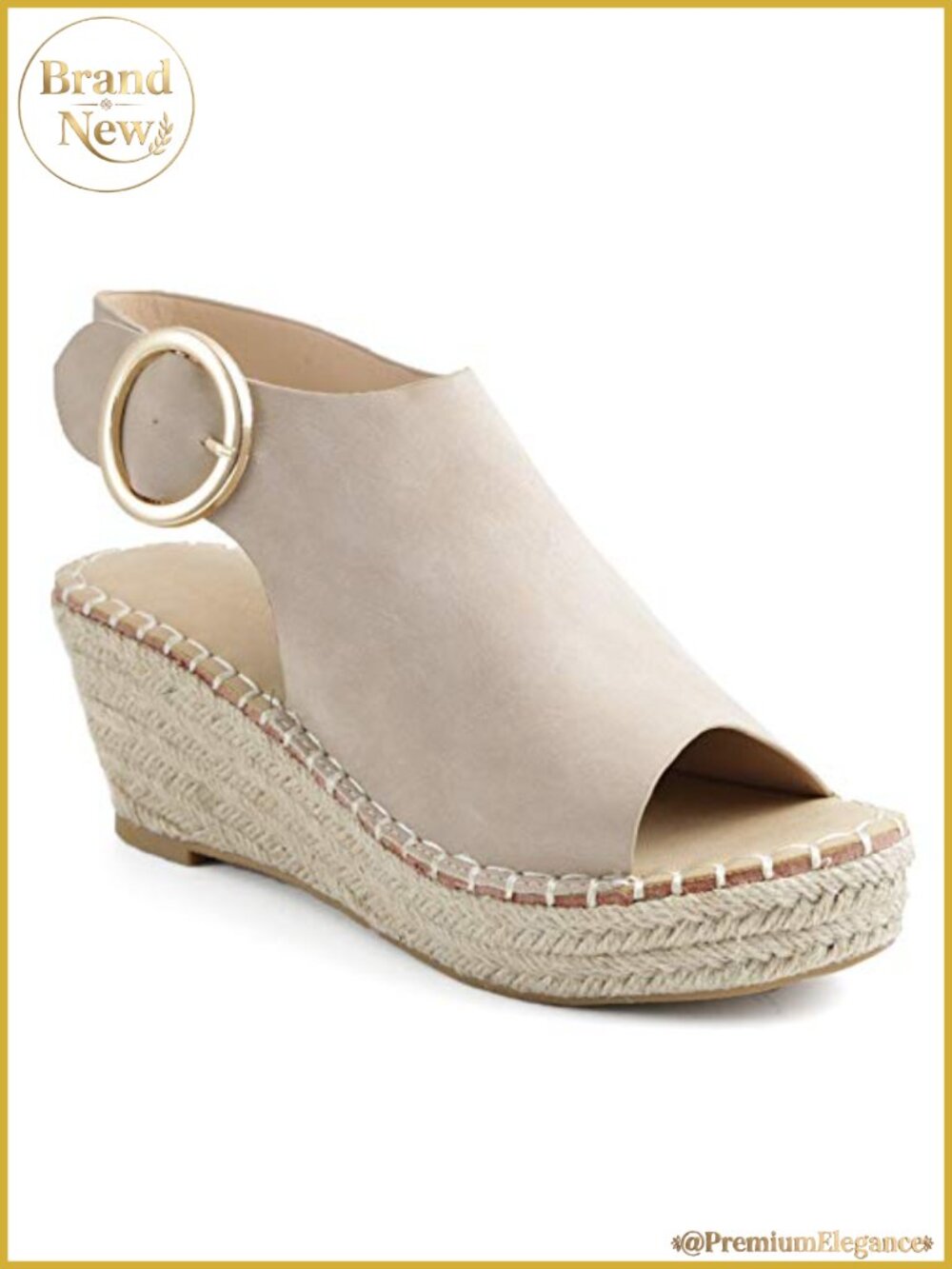Womens Cirkly Espadrille Wedge Sandal Synthetic Open Toe Peep Toe Slingback